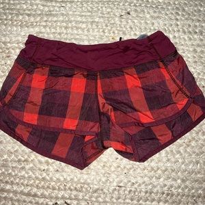 Plaid LuluLemon Shorts